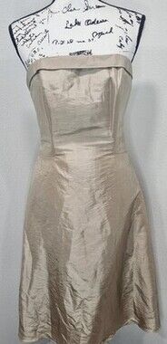DaVinci Strapless Bandea Cocktail Formal Knee Length Dress Sz 10 Cafe Chocolate